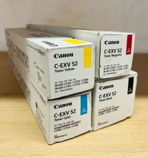 Genuine Canon C-EXV52 Toner Set CMYK IR-C7565 IR-C7570 IR-C7580