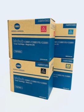 Genuine Konica Minolta TNP49 Toner Set CMYK BIZHUB C3851