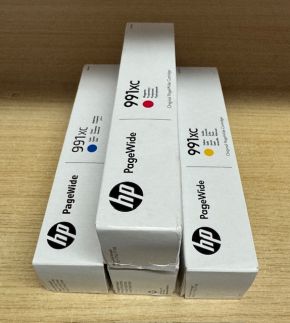 Lot of 4 Genuine HP 991XC Inks (SOME OUT OF DATE)